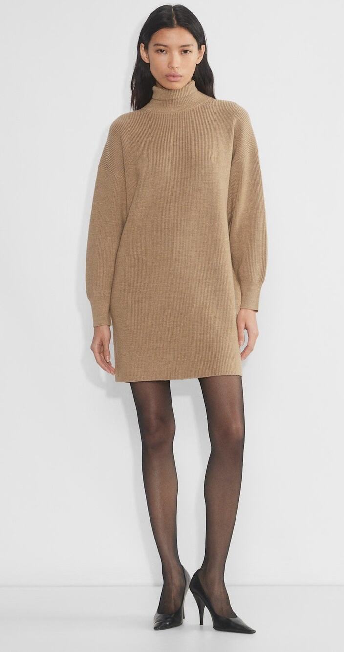Aritzia Babaton XL Maclean Merino Wool Birch Sweater Dress Classic Casual